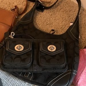 Coach purse and wallet (black)